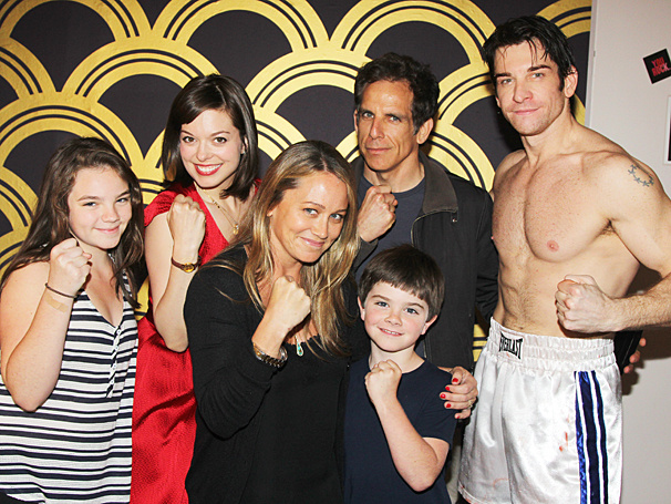 Ben Stiller & His Family Get a Boxing Lesson From Andy Karl & the Cast ...