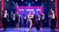 Deborah Cox as Rachel Marron, Judson Mills as Frank Farmer & the cast of The Bodyguard.